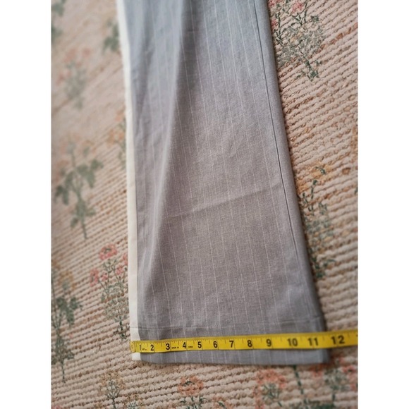 ASOS DESIGN Gray Stripe Pull On Pants Wide Leg Track Trousers Sz 6‎ - Picture 11 of 12